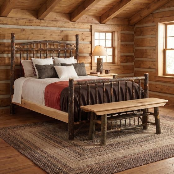 Hickory Bench: Some lifestyle images are created with AI for visualization purposes. Crafted from natural solid wood, each piece is unique and will vary.