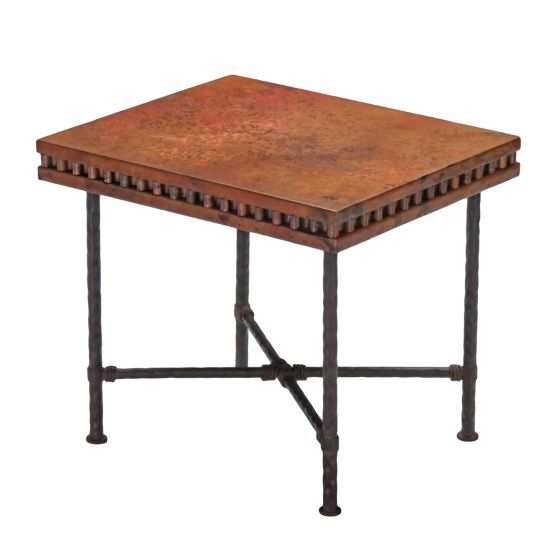 Betsy Wavy Hammered Copper End Table