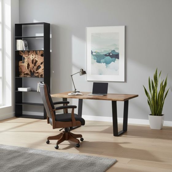 Modern Rustic : Some lifestyle images are created with AI for visualization purposes. Crafted from natural solid wood, each piece is unique and will vary.