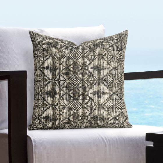 Boho Diamond Stone Accent Pillow