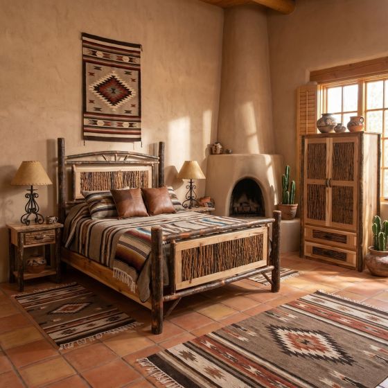 Rustic Armoire: Some lifestyle images are created with AI for visualization purposes. Crafted from natural solid wood, each piece is unique and will vary.