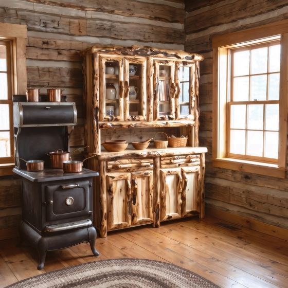 Log Hutch: Some lifestyle images are created with AI for visualization purposes. Crafted from natural solid wood, each piece is unique and will vary.