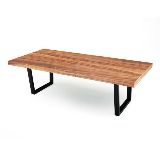Soft Modern Dining Table - Golden Walnut Table Top