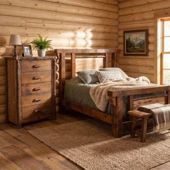 Barnwood Chest Of Drawers: Some lifestyle images are created with AI for visualization purposes. Crafted from natural solid wood, each piece is unique and will vary.