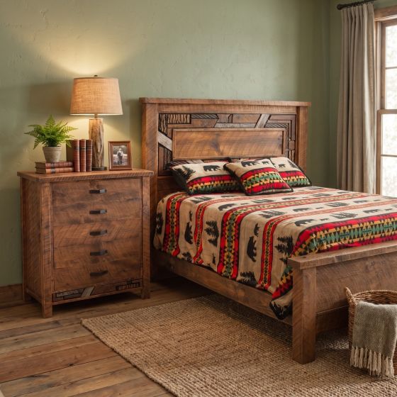 Barnwood Chest Of Drawers: Some lifestyle images are created with AI for visualization purposes. Crafted from natural solid wood, each piece is unique and will vary.