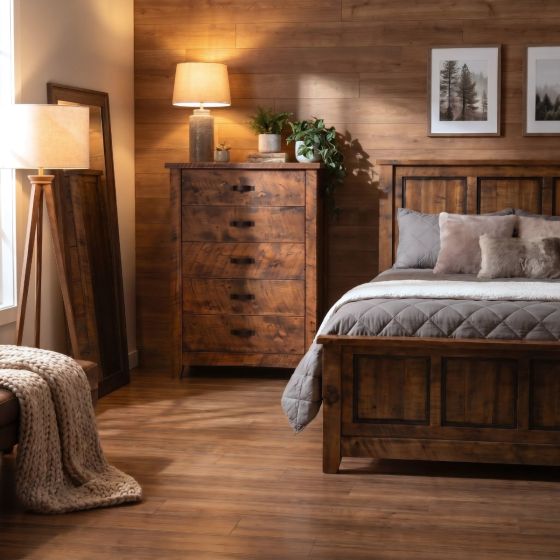 Barnwood Chest Of Drawers: Some lifestyle images are created with AI for visualization purposes. Crafted from natural solid wood, each piece is unique and will vary.