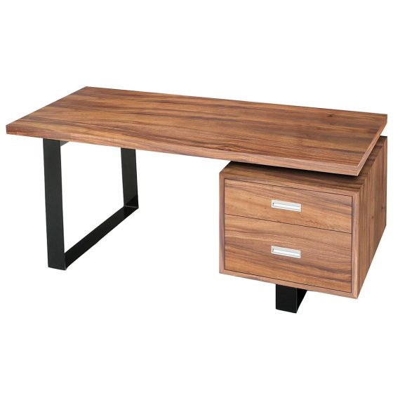 Contemporary Rustic Wood Desk shown in Golden Walnut