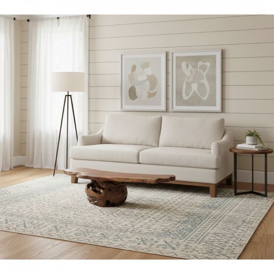 Slab Coffee Table: Some lifestyle images are created with AI for visualization purposes. Crafted from natural solid wood, each piece is unique and will vary.