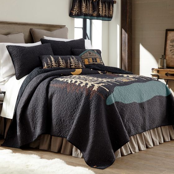 Moonlit Cabin Cotton Quilt