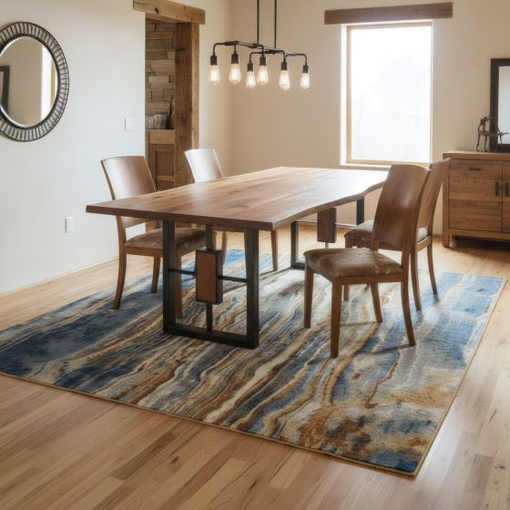 Rustic Dining Table: Some lifestyle images are created with AI for visualization purposes. Crafted from natural solid wood, each piece is unique and will vary.