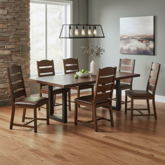 Barnwood Dining Table: Some lifestyle images are created with AI for visualization purposes. Crafted from natural solid wood, each piece is unique and will vary.