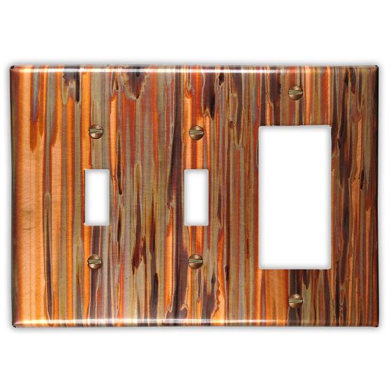 Enchantment Vertical 2 Toggle 1 Rocker/GFI Copper Switch Plate