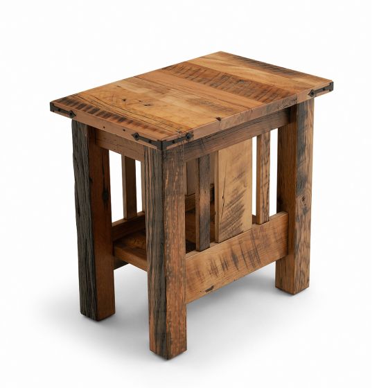 Reclaimed Wood End Table
