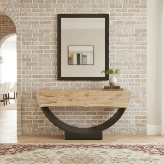 Exotic Reclaimed Hardwood Console Table Modern Rustic