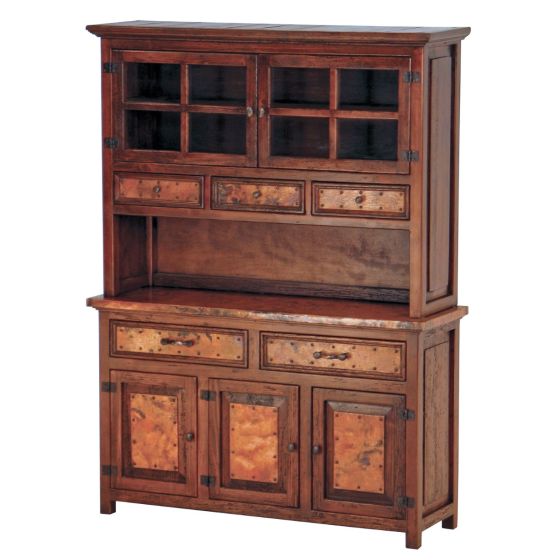 Francisco Hammered Copper 3 Door 2 Drawer Buffet & Hutch