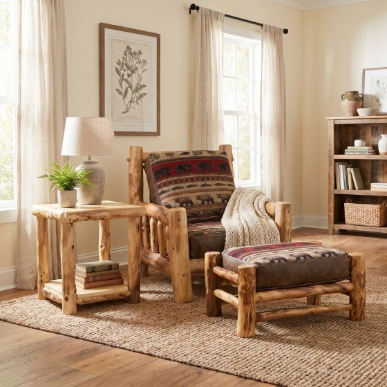 Aspen Futon Chair: Some lifestyle images are created with AI for visualization purposes. Crafted from natural solid wood, each piece is unique and will vary.