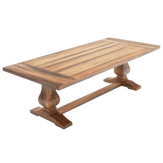 Golden Walnut Trestle Dining Table