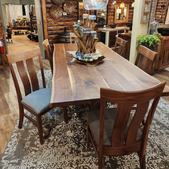 Sherwood Forest Deep Bend Dining Side Chair - Walnut - Natural Finish