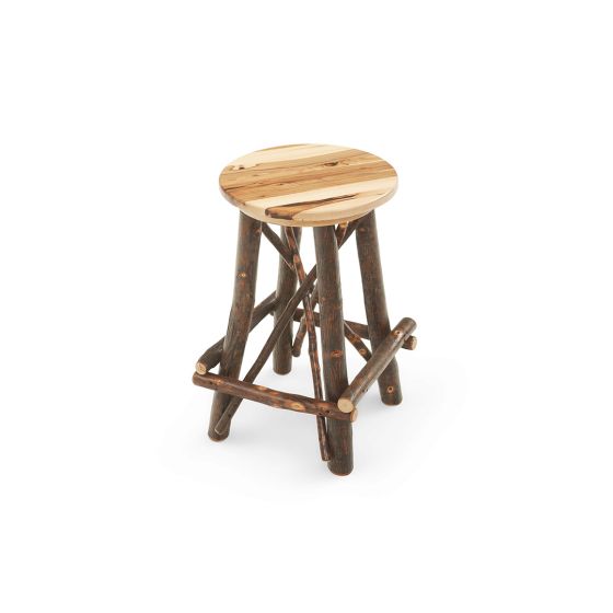 Hickory Round Top Twig Stool