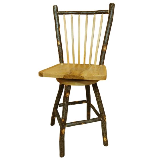 Hidden Lake Hickory Swivel Stool