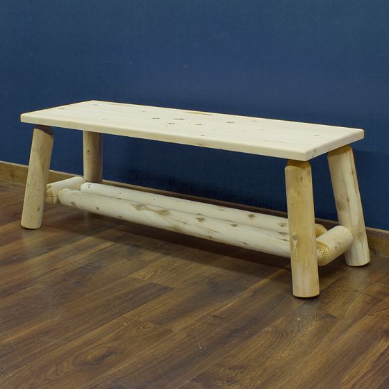 Hidden Lake Cedar Log End Bench