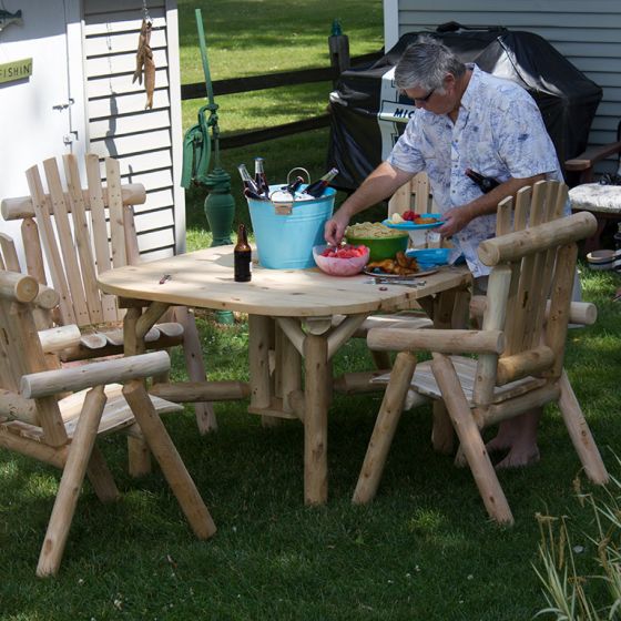 Contoured Comfort Log Roundabout Table Set