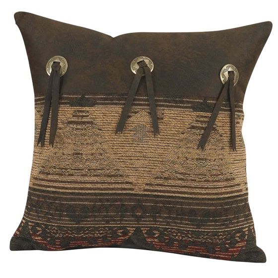 Sierra Chenille Suede Concho Pillow