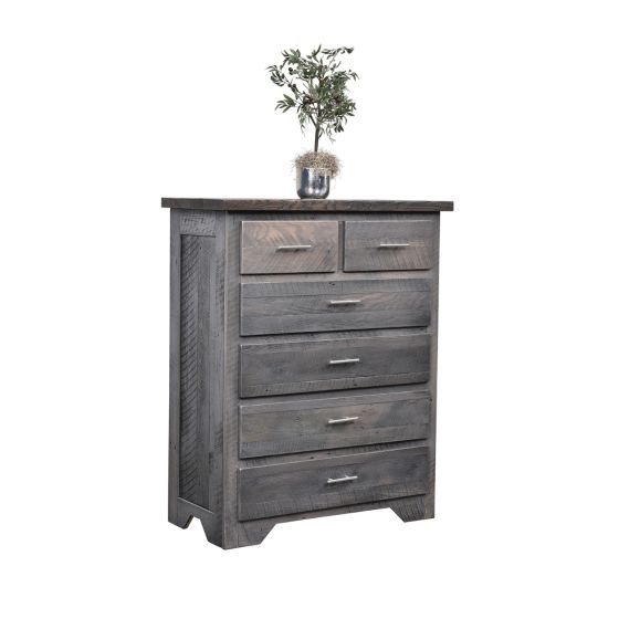 London Fog Modern Barn Wood 6 Drawer Chest