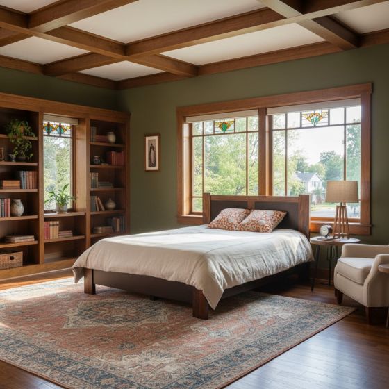 Rustic Chic Furniture: Some lifestyle images are created with AI for visualization purposes. Crafted from natural solid wood, each piece is unique and will vary.