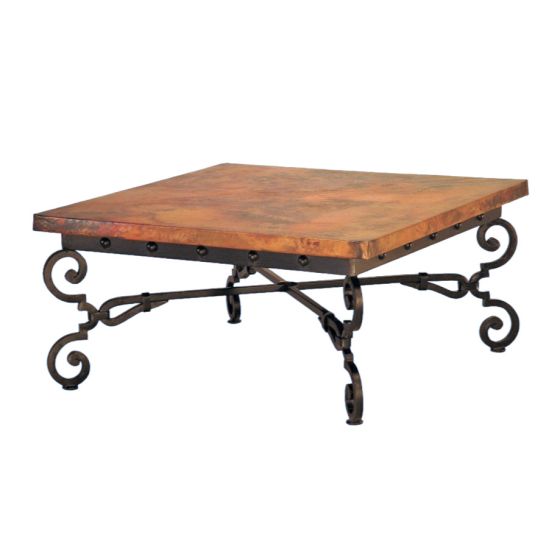 Monica Hammered Copper Coffee Table