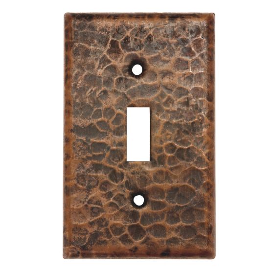 Oil Rubbed Bronze Hammered Copper Switch Wall Plate Cover