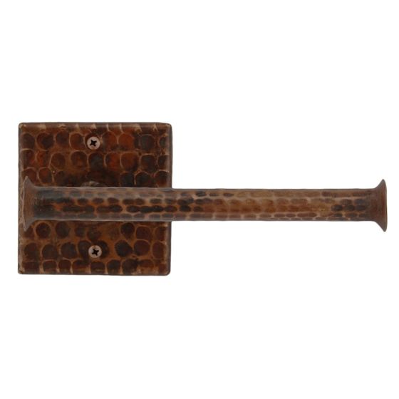 Oil Rubbed Bronze Hammered Copper Toilet Paper Holder