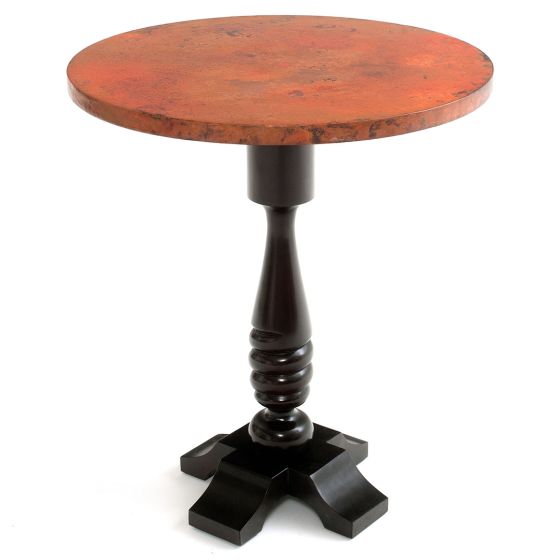 Old World Hammered Copper Pub Table
