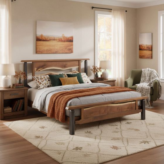 Some lifestyle images are created with AI for visualization purposes. Crafted from natural solid wood, each piece is unique and will vary.
