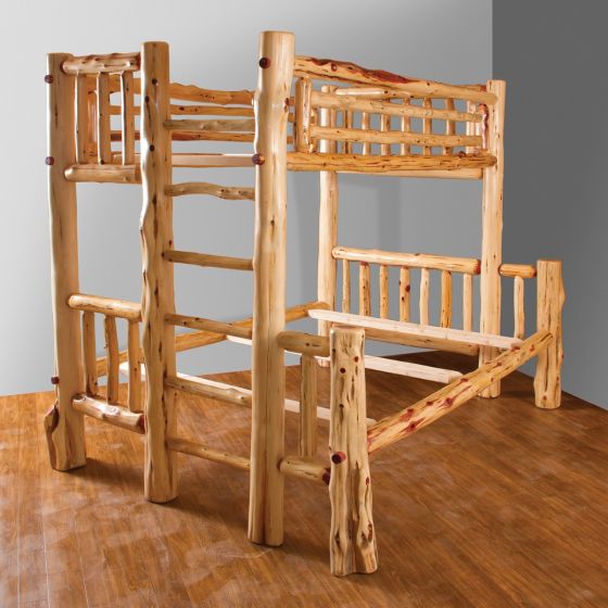Rust Valley Red Cedar Log Bunk Bed