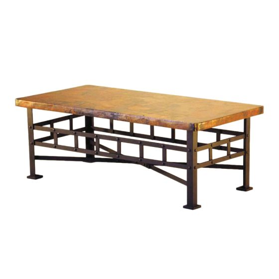 Remaches Hammered Copper Coffee Table - 48" x 24"