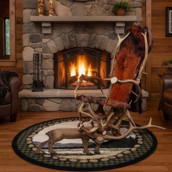 Redwood Rocking Chair: Some lifestyle images are created with AI for visualization purposes. Crafted from natural solid wood, each piece is unique and will vary.
