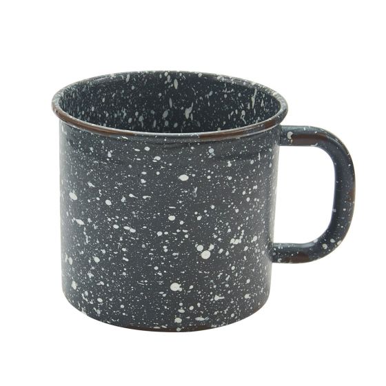 Rustic Gray Granite Enamel Coffee Mug