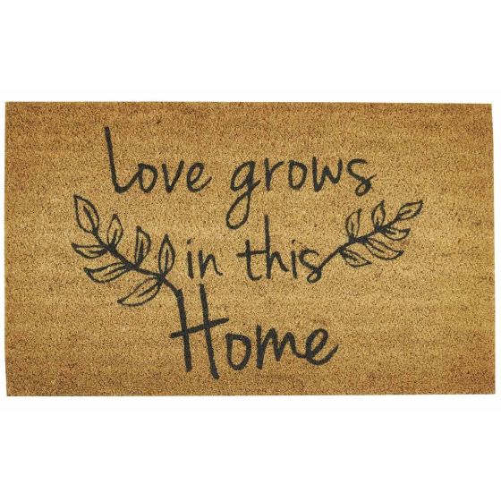 Rustic Love Grows Door Mat