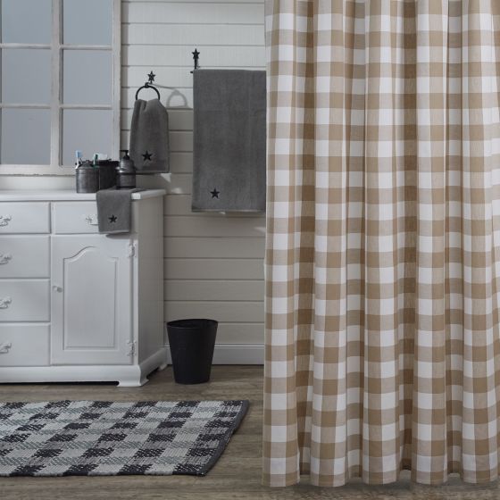 Natura Checkered Shower Curtain