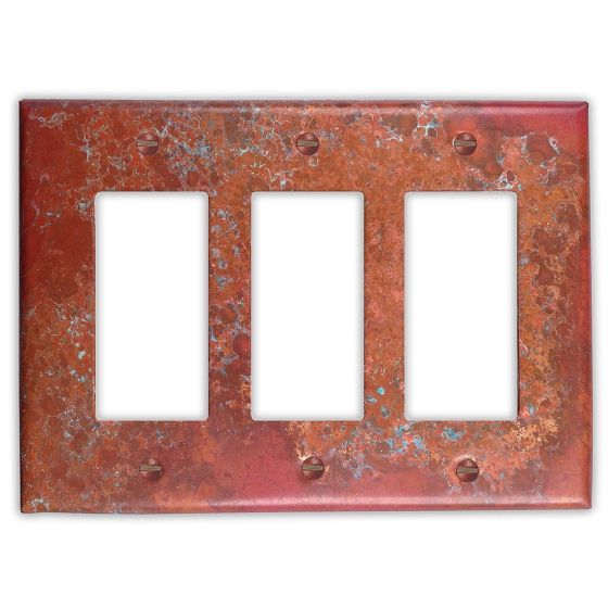 Sierra 3 Rocker/GFI Copper Switch Plate
