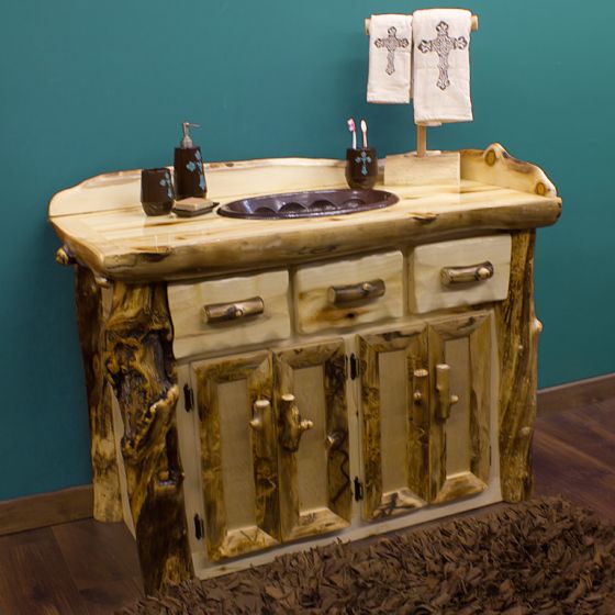 Aspen Log Vanity