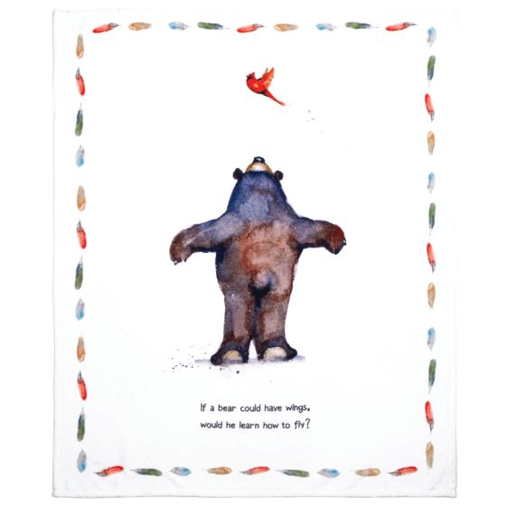 Dean Crouser "If a Bear Could Fly" Plush Throw Blanket