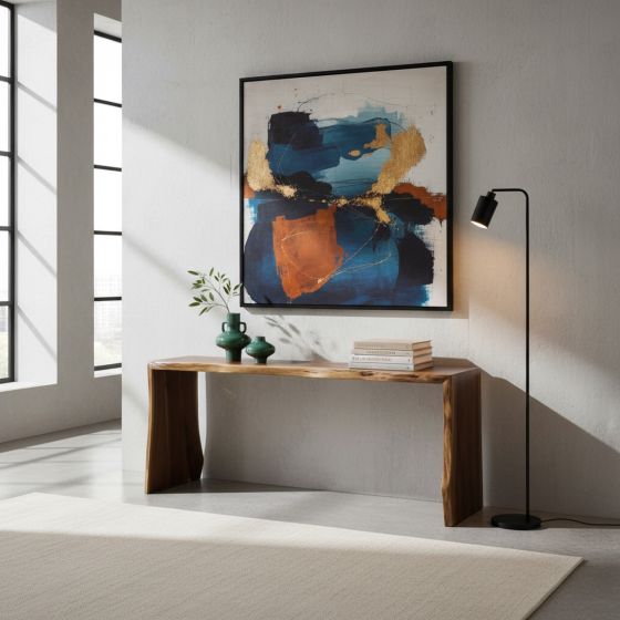 Live Edge Sofa Table: Some lifestyle images are created with AI for visualization purposes. Crafted from natural solid wood, each piece is unique and will vary.