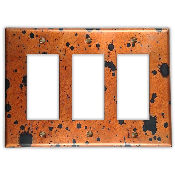 Sunburst 3 Rocker/GFI Copper Switch Plate
