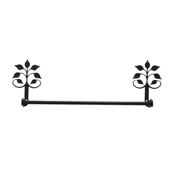 Wrought Iron Leaf Fan Towel Bar