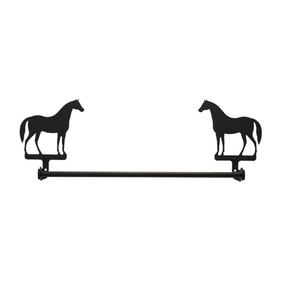Wrought Iron Horse Towel Bar