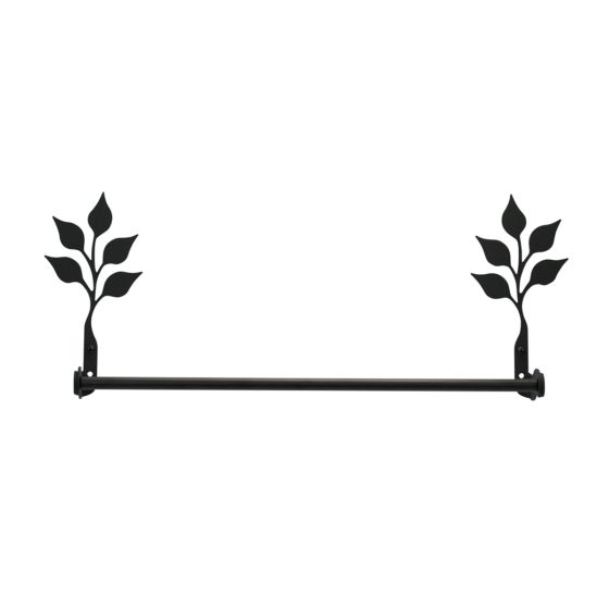 Wrought Iron Leaf Towel Bar
