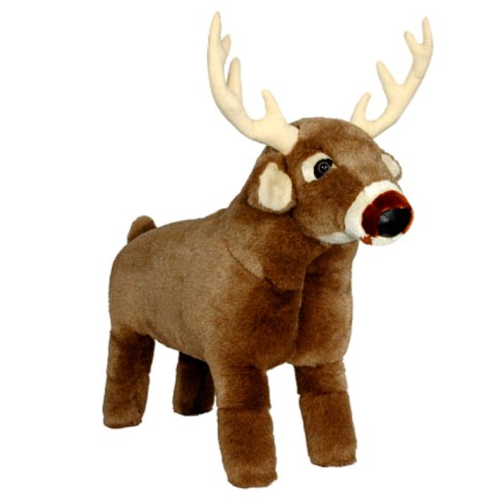 Whitetail Deer Plush Footstool