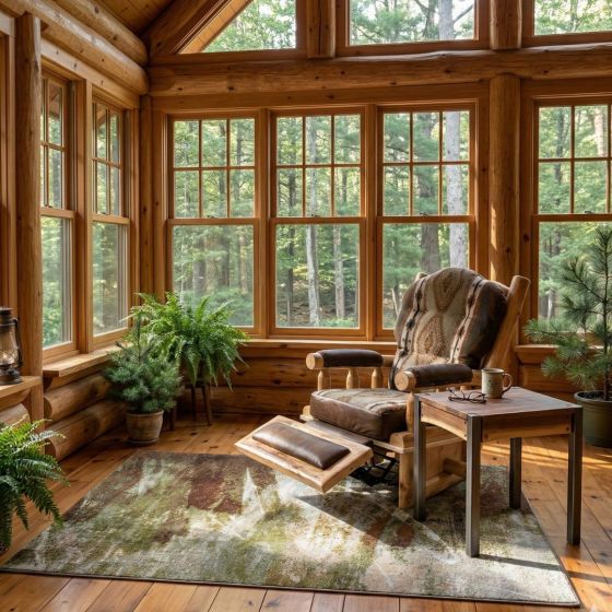 Rustic End Table: Some lifestyle images are created with AI for visualization purposes. Crafted from natural solid wood, each piece is unique and will vary.